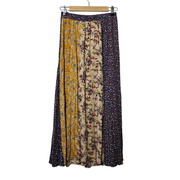 Natural Life Maxi Skirt Boho Patchwork Gypsy Hippie Floral Nature Fairycore S - Picture 2 of 8